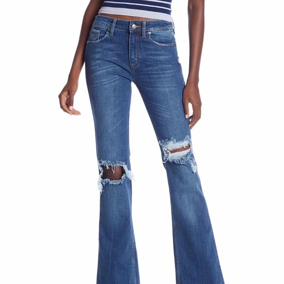 Free People Jeans Authentic Flare Jeans Blue Riptide Sz 25 0 - Picture 8 of 15